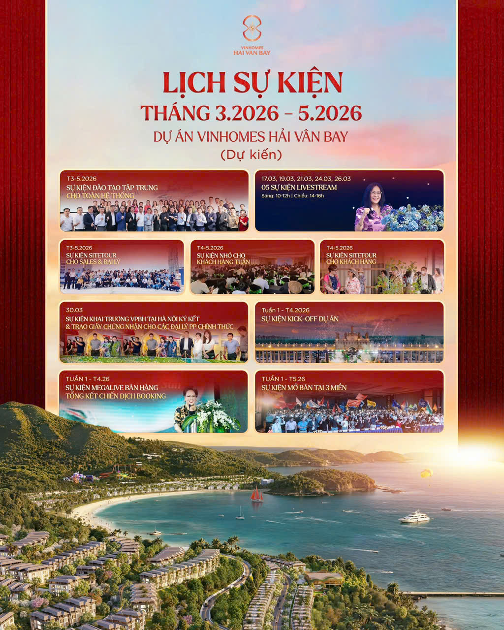 Lịch bán hàng Vinhomes Hải Vân Bay
